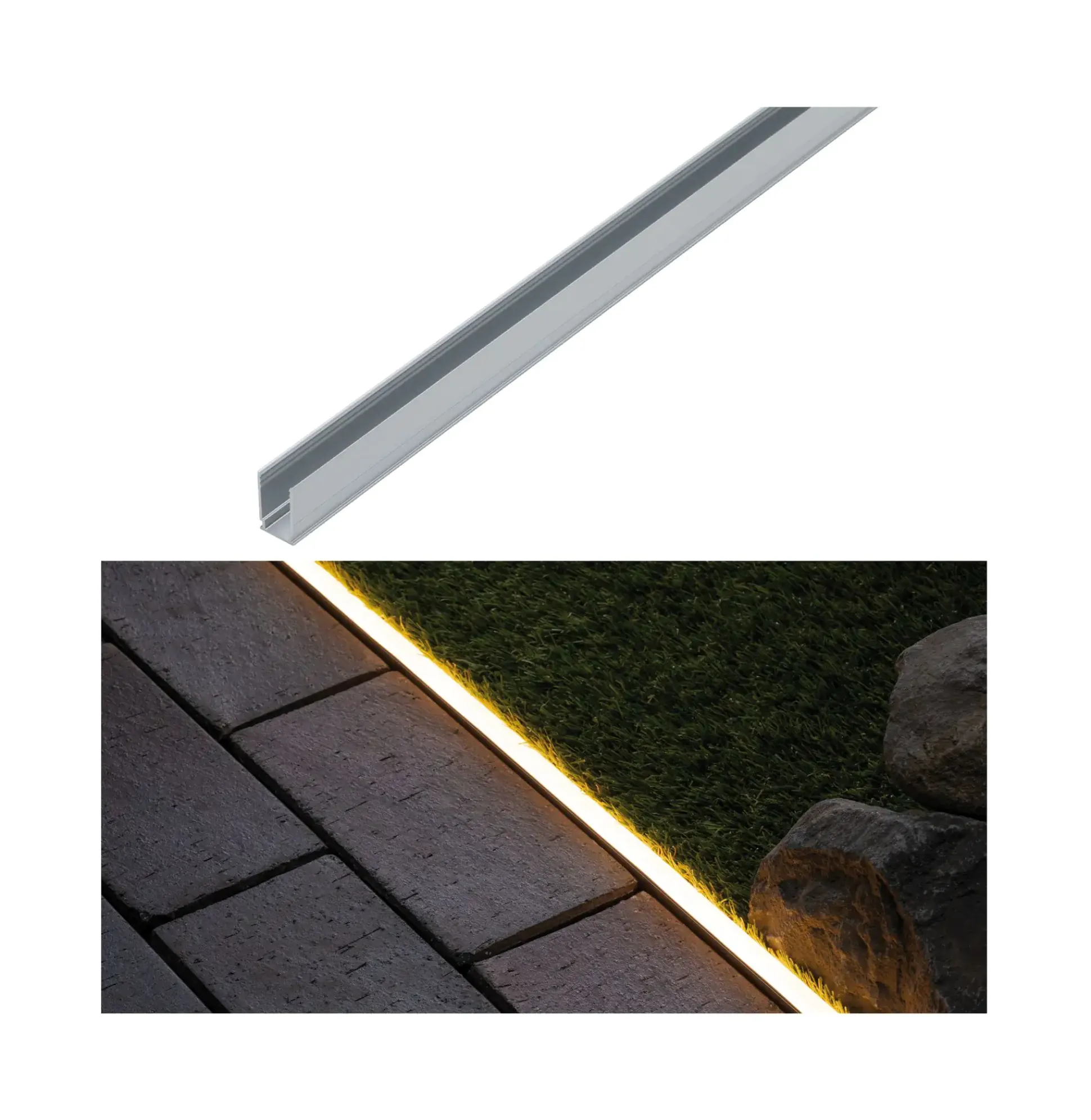 Paulmann Plug & Shine Neon LED-Stripe Profil Outdoor silber 1 m