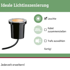 Paulmann Plug & Shine Smart LED Bodeneinbauleuchte insect-friendly Ø 9,8 cm