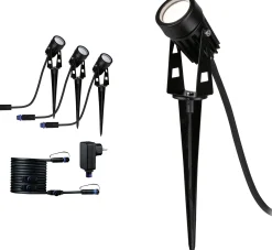Paulmann Plug & Shine Spot Starterset Outdoor schwarz 26 cm
