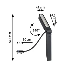 Paulmann Plug & Shine Spot Ito Outdoor, anthrazit, dimmbar, warmweiß