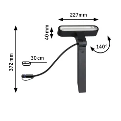 Paulmann Plug & Shine Spot Ito Outdoor, anthrazit, dimmbar, warmweiß