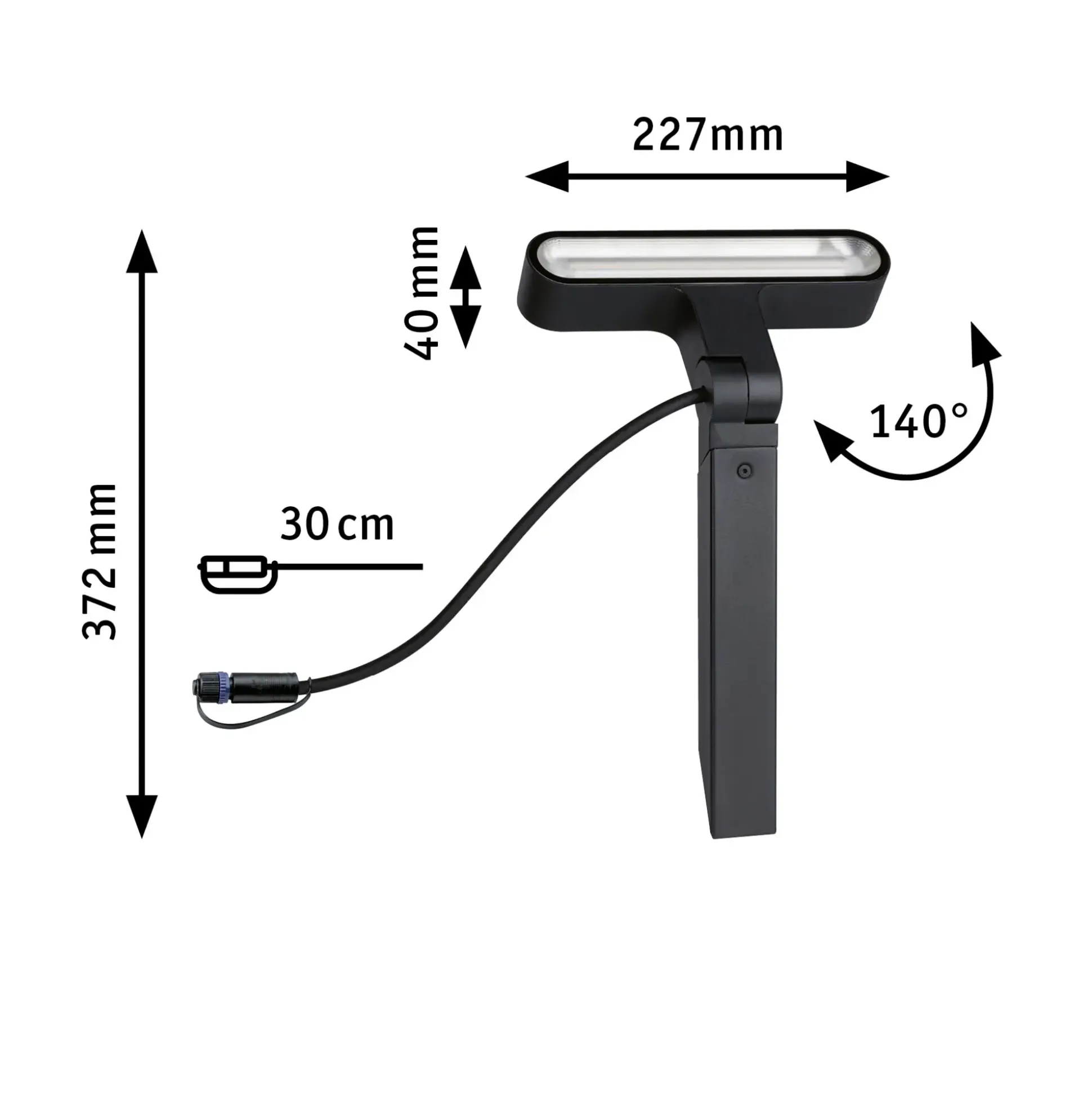 Paulmann Plug & Shine Spot Ito Outdoor, anthrazit, dimmbar, warmweiß
