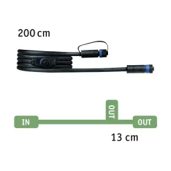 Paulmann Plug & Shine Verbindungskabel Outdoor schwarz 2 m