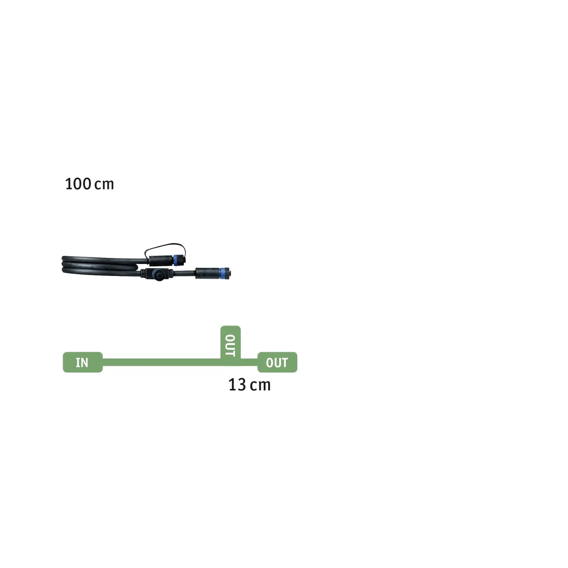 Paulmann Plug & Shine Verbindungskabel Outdoor schwarz 1 m 2er