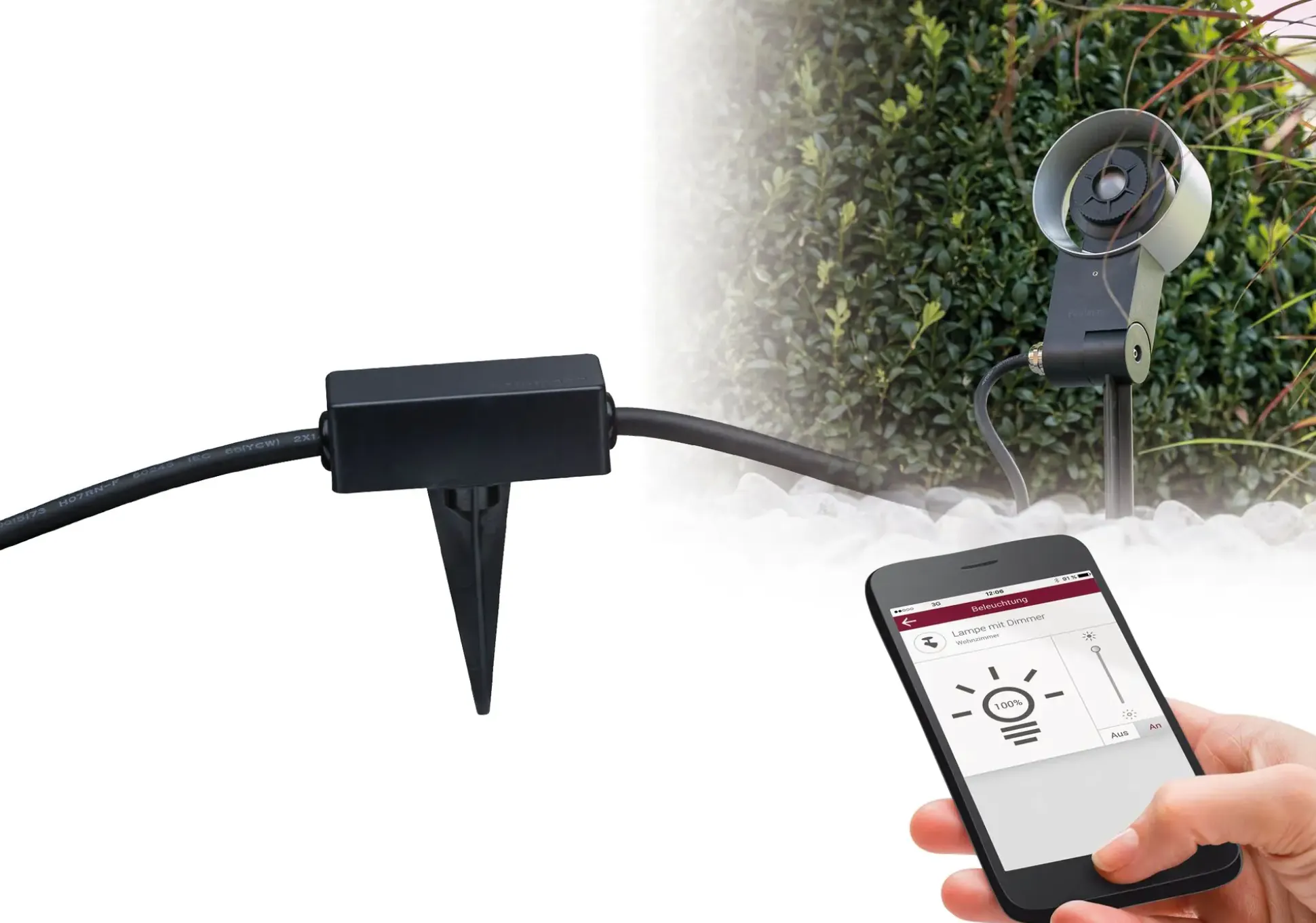 Paulmann Plug & Shine Zigbee Controller Outdoor mit Erdspieß schwarz
