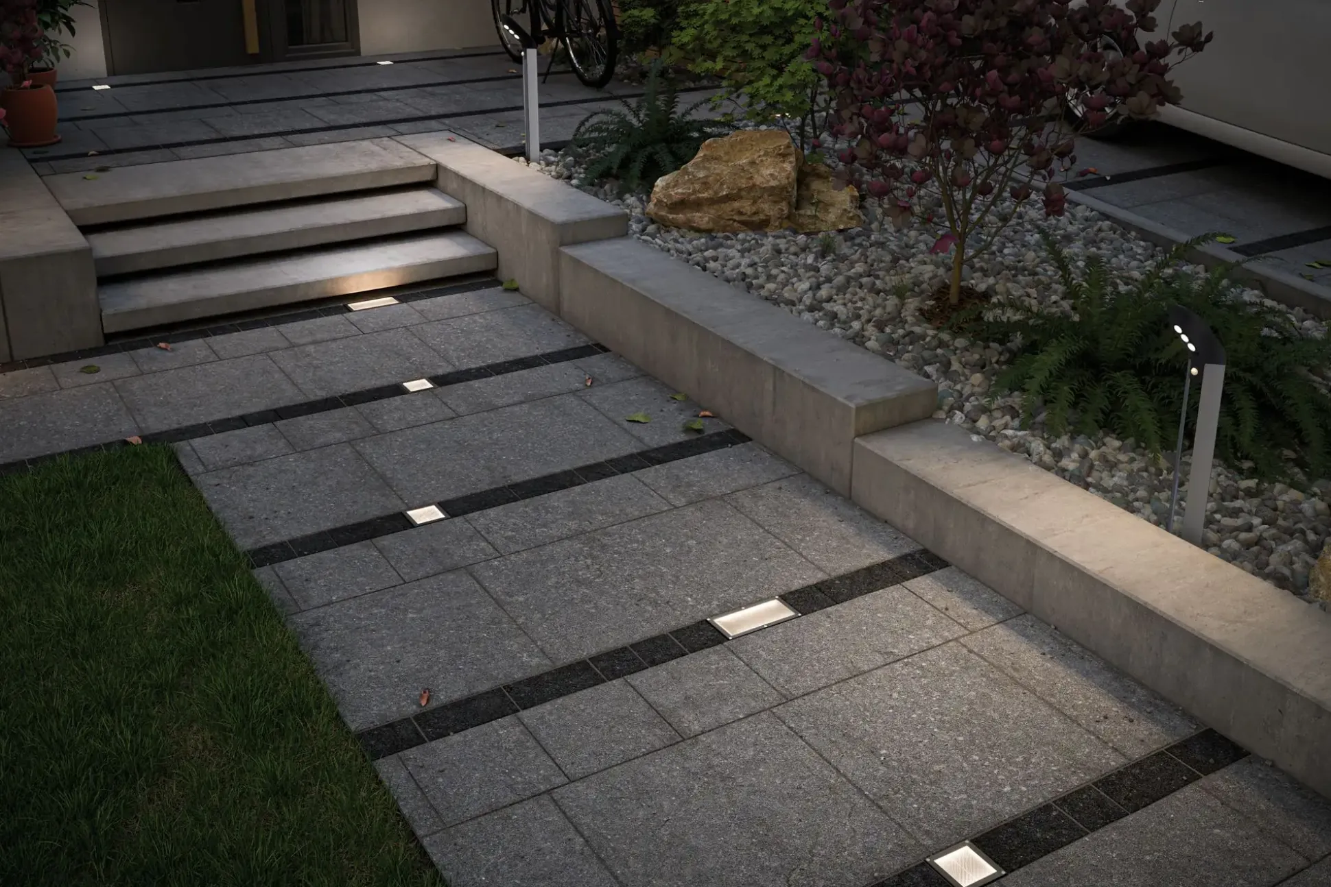 Paulmann Solar LED Bodeneinbauleuchte Aron 10 cm mit Bewegungsmelder