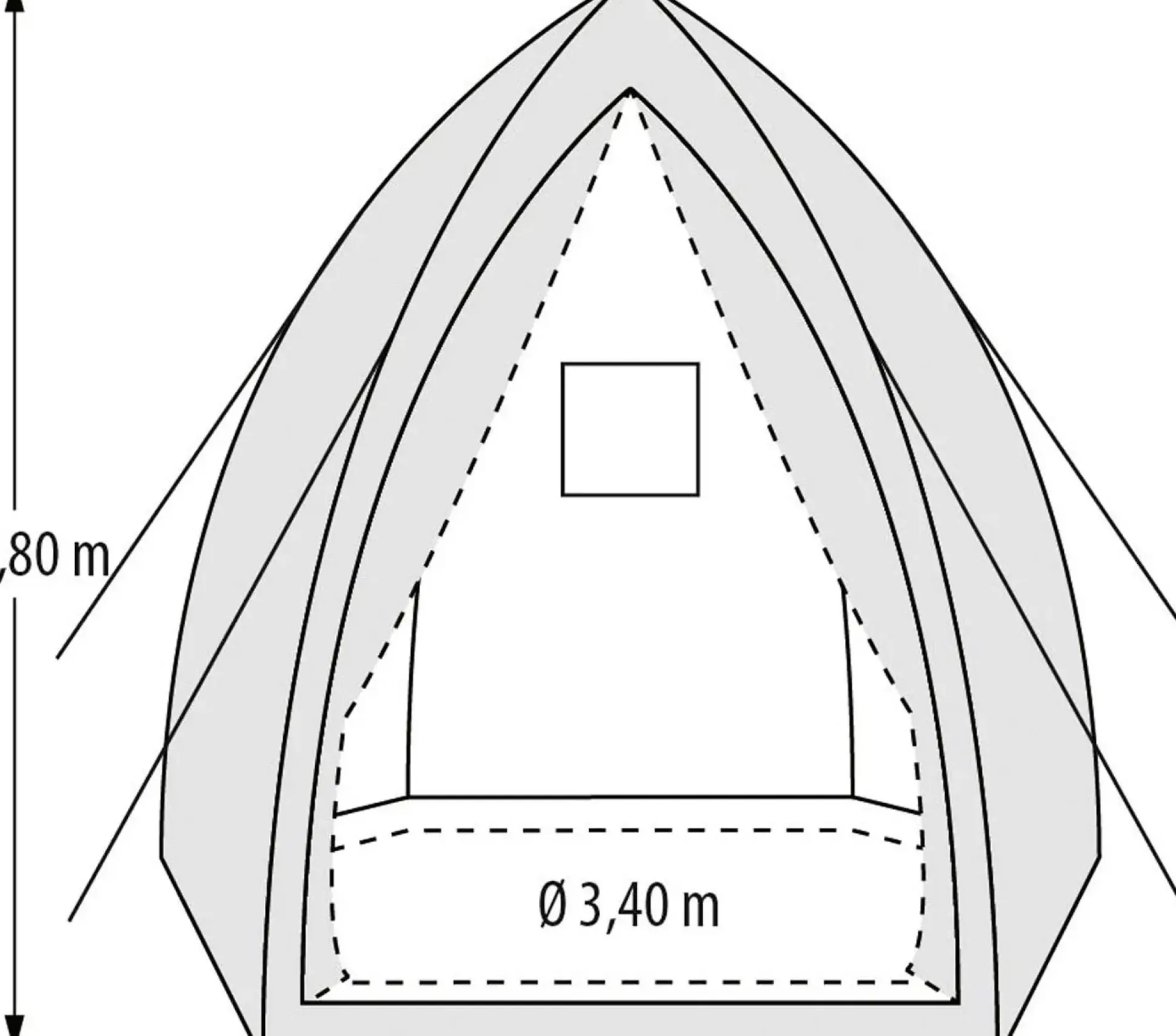 Pergart Überwinterungszelt Pflanzen Hawaii Größe XL Ø 340 x 280 cm