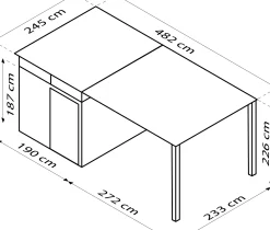 Pergart Metallgerätehaus Rheinfelden 78 Set 245 x 204 x 226 cm anthrazit