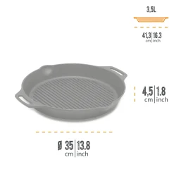 Petromax Grillpfanne Gusseisen Ø 35 cm mit zwei Henkeln