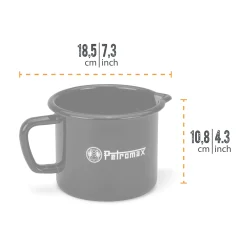 Petromax Milchtopf Emaille 1 Liter schwarz
