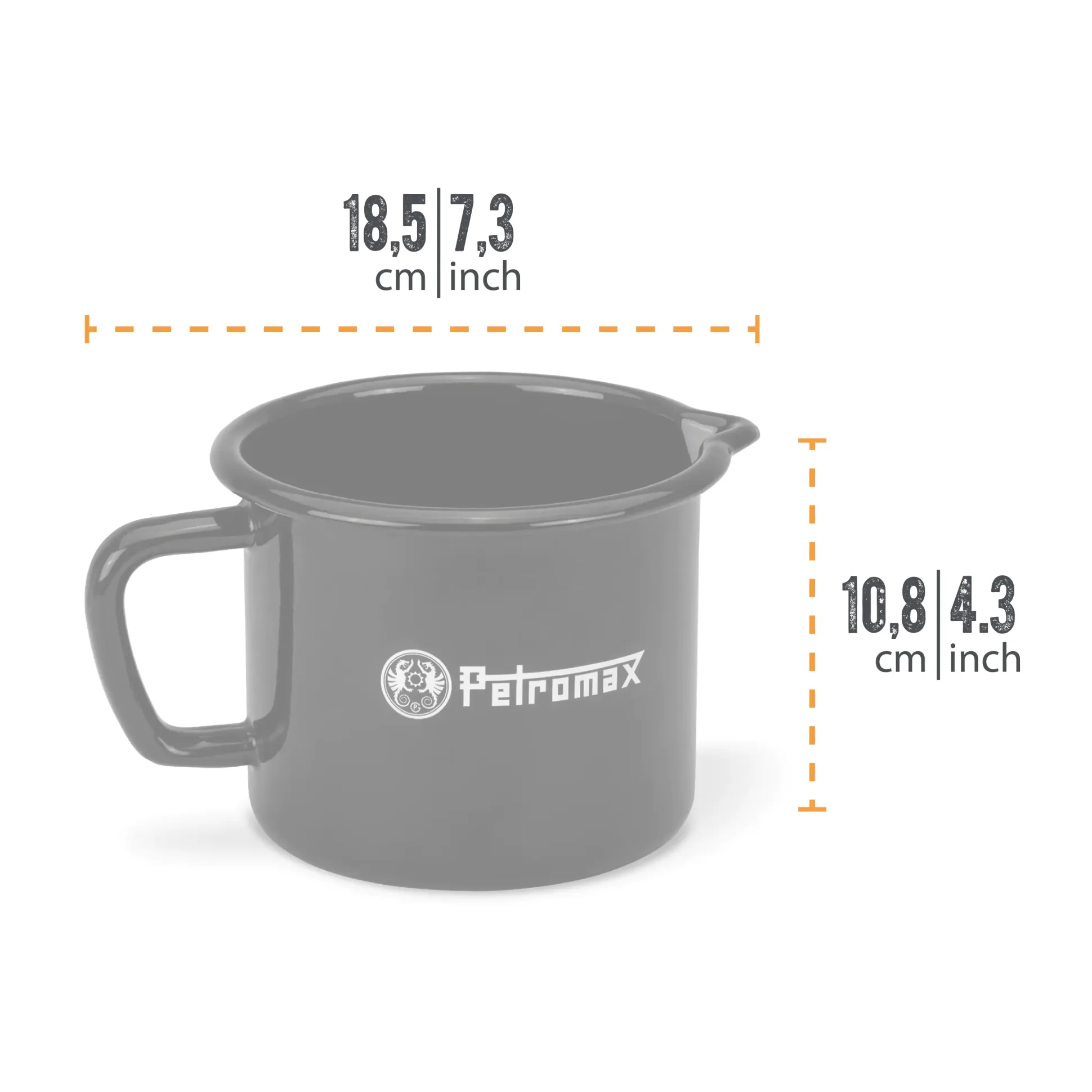 Petromax Milchtopf Emaille 1 Liter schwarz