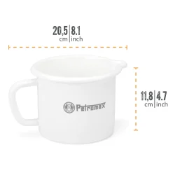 Petromax Milchtopf Emaille 1,4 Liter weiss
