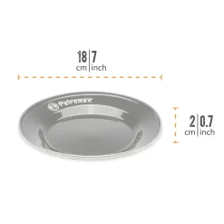 Petromax Teller Emaille 2er Set 18 cm schwarz