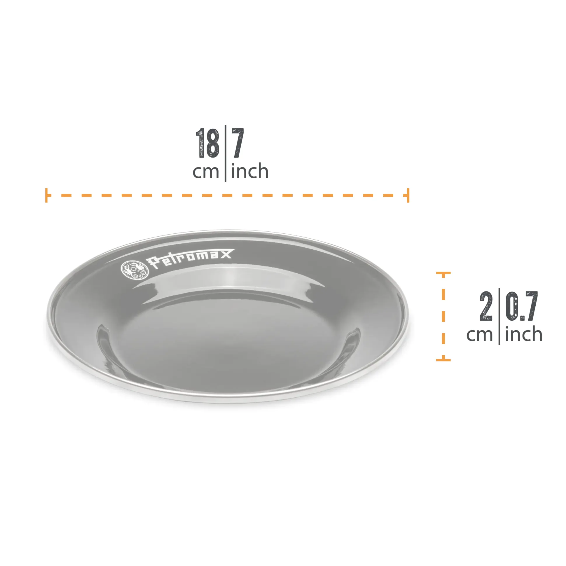 Petromax Teller Emaille 2er Set 18 cm schwarz