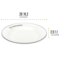 Petromax Teller Emaille 2er Set 26 cm weiss