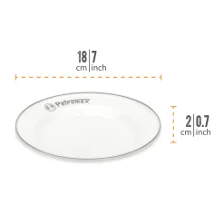Petromax Teller Emaille 2er Set 18 cm weiss