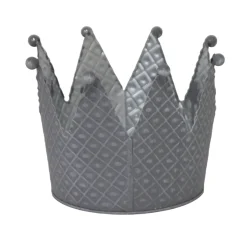 Pflanzgefäß Krone S Zink 10 x 14 x 14 cm grau