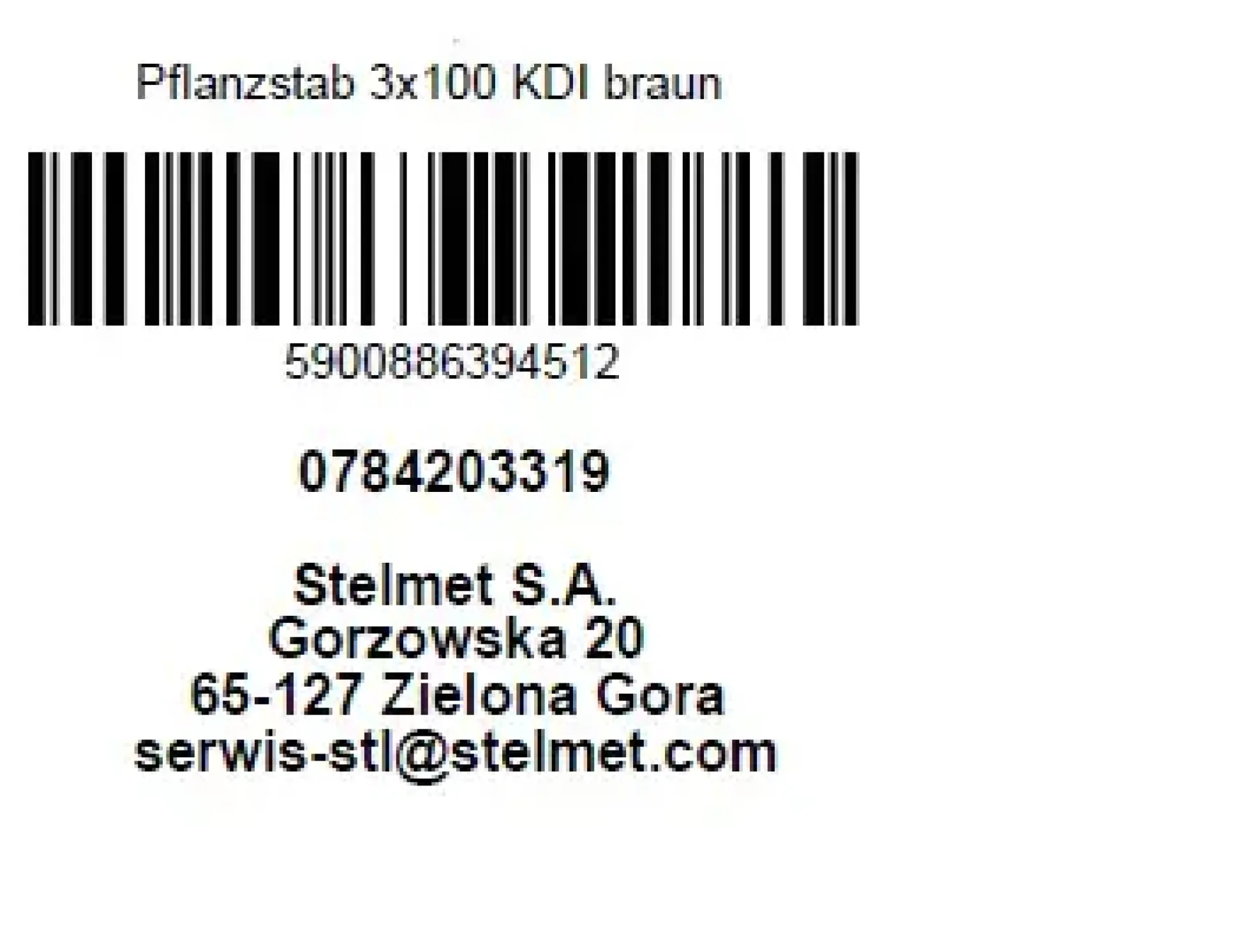 Pflanzstab Kiefer braun 100 x 2,5 x 2,5 cm