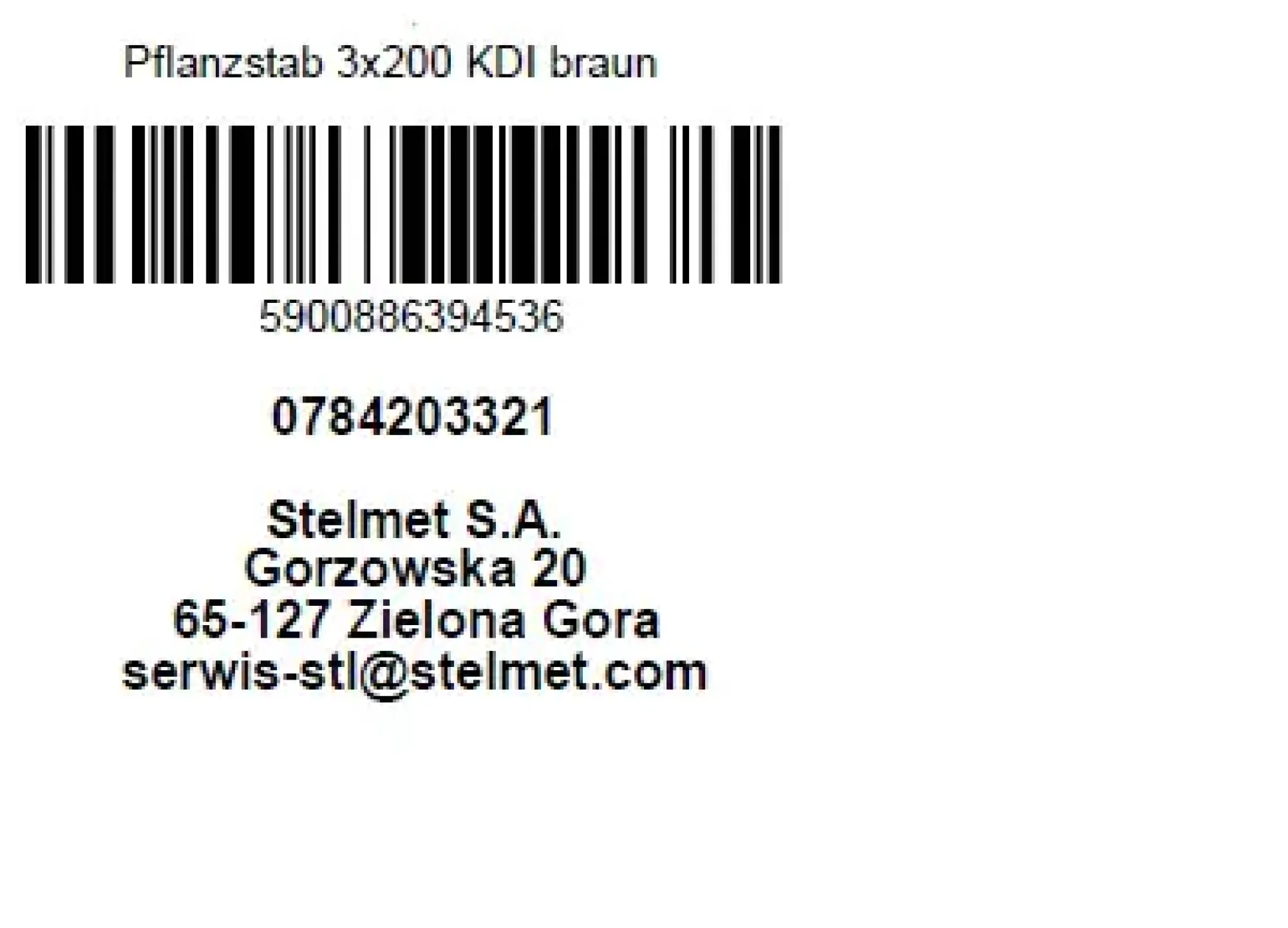 Pflanzstab Kiefer braun 200 x 2,5 x 2,5 cm