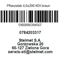 Pflanzstab Kiefer braun 200 x 4,1 x 4,1 cm