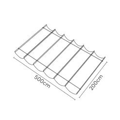 Platinum Faltsonnensegel Coolfit 2 x 5 m altweiß
