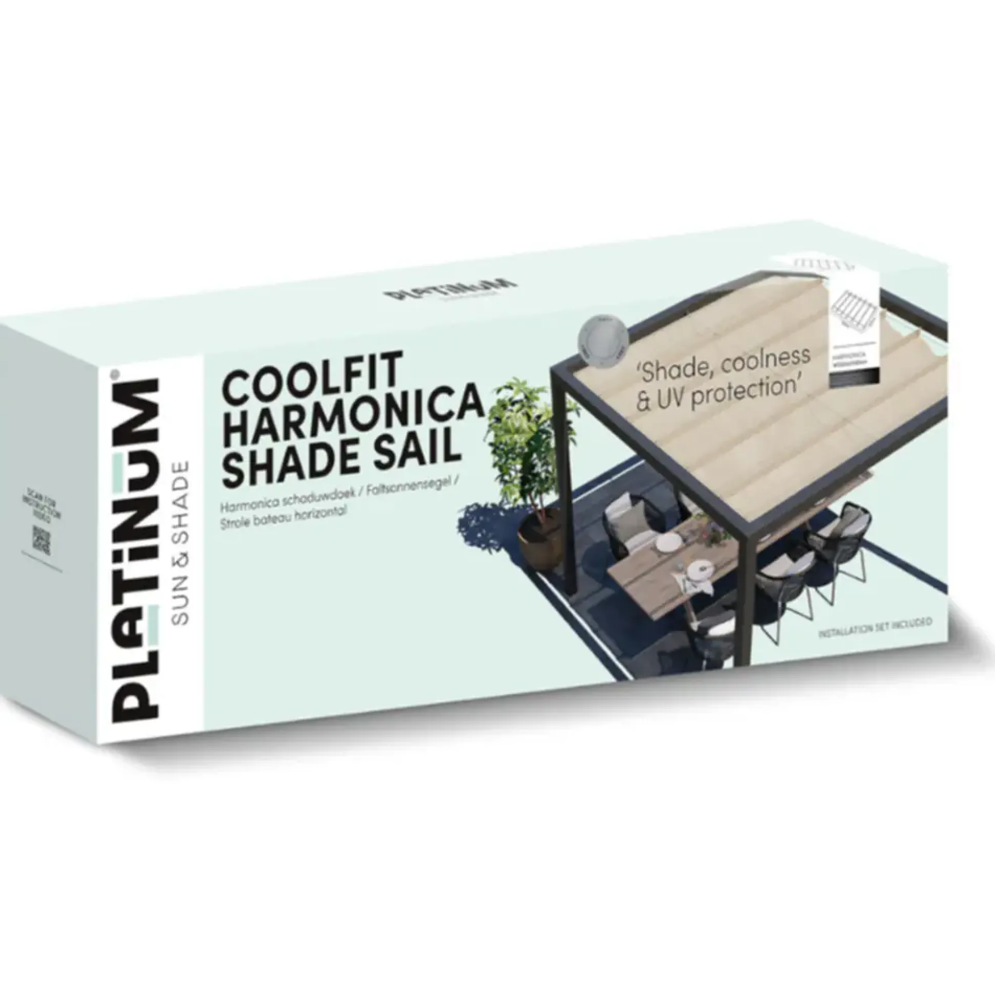 Platinum Faltsonnensegel Coolfit 2 x 5 m grau