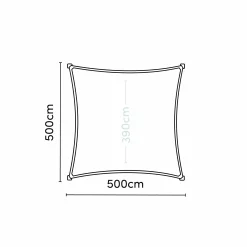 Platinum Sonnensegel Coolfit 5 x 5 m schwarz