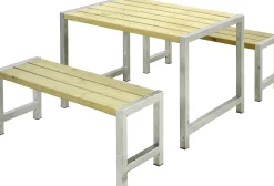 Plus Cafegarnitur Tisch und 2 Bänke Druckimprägniert