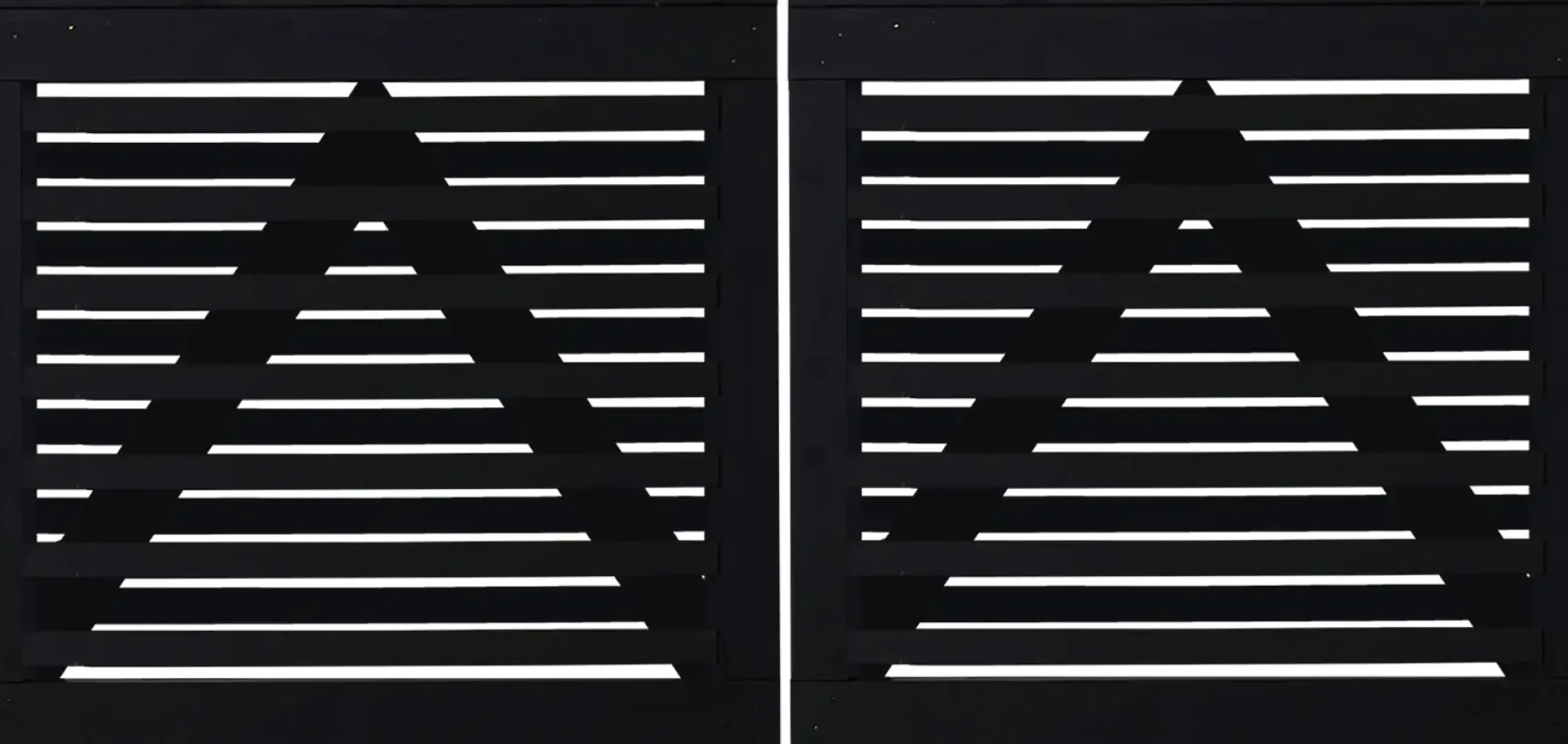 Plus Doppeltor Osaka 200 x 93 cm RAL 9005 Schwarz