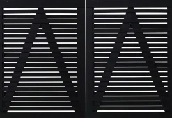 Plus Doppeltor Osaka 200 x 136 cm RAL 9005 Schwarz