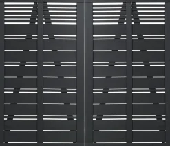Plus Doppeltor Silence 200 x 170 cm RAL 9005 Schwarz