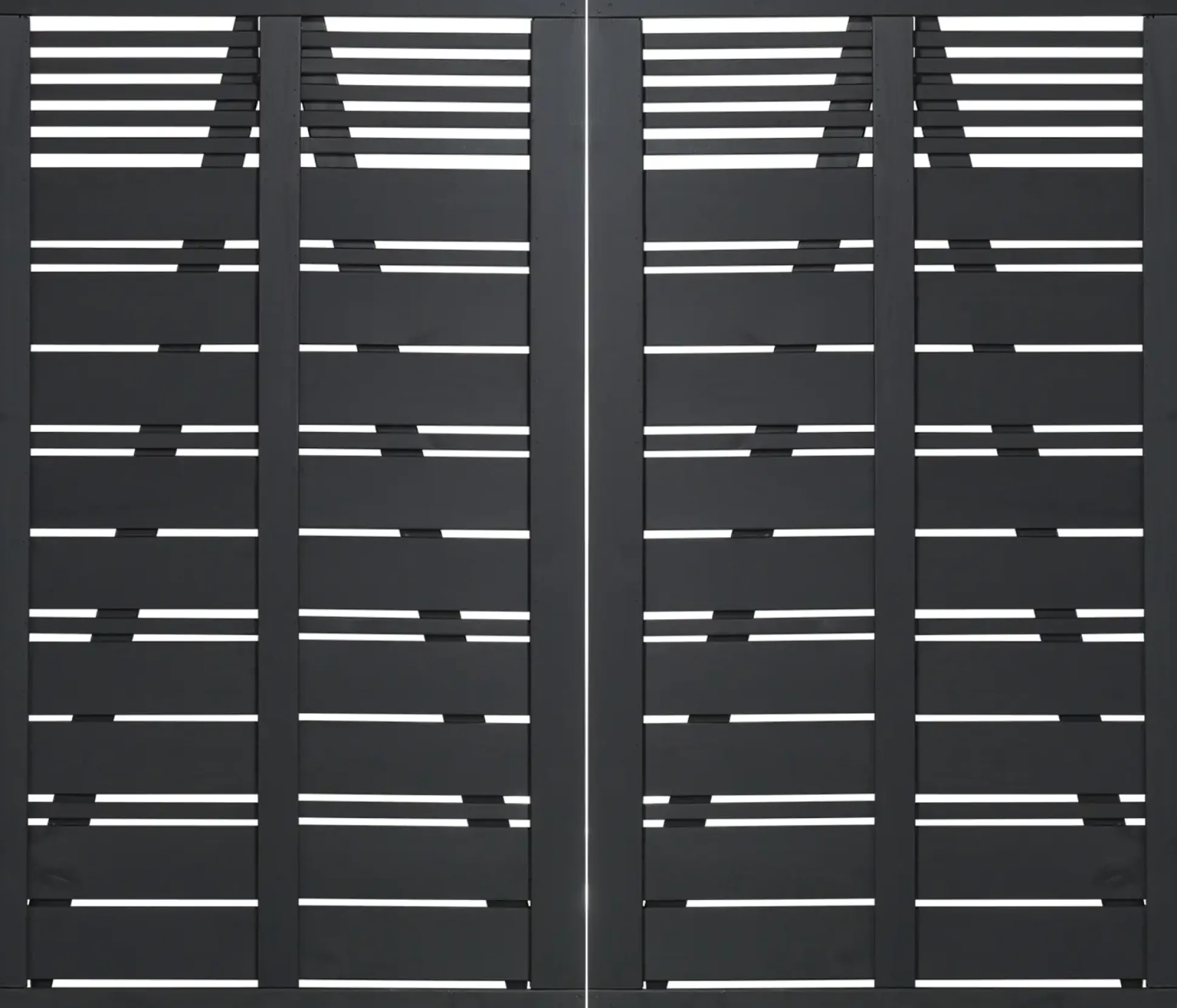 Plus Doppeltor Silence 200 x 170 cm RAL 9005 Schwarz