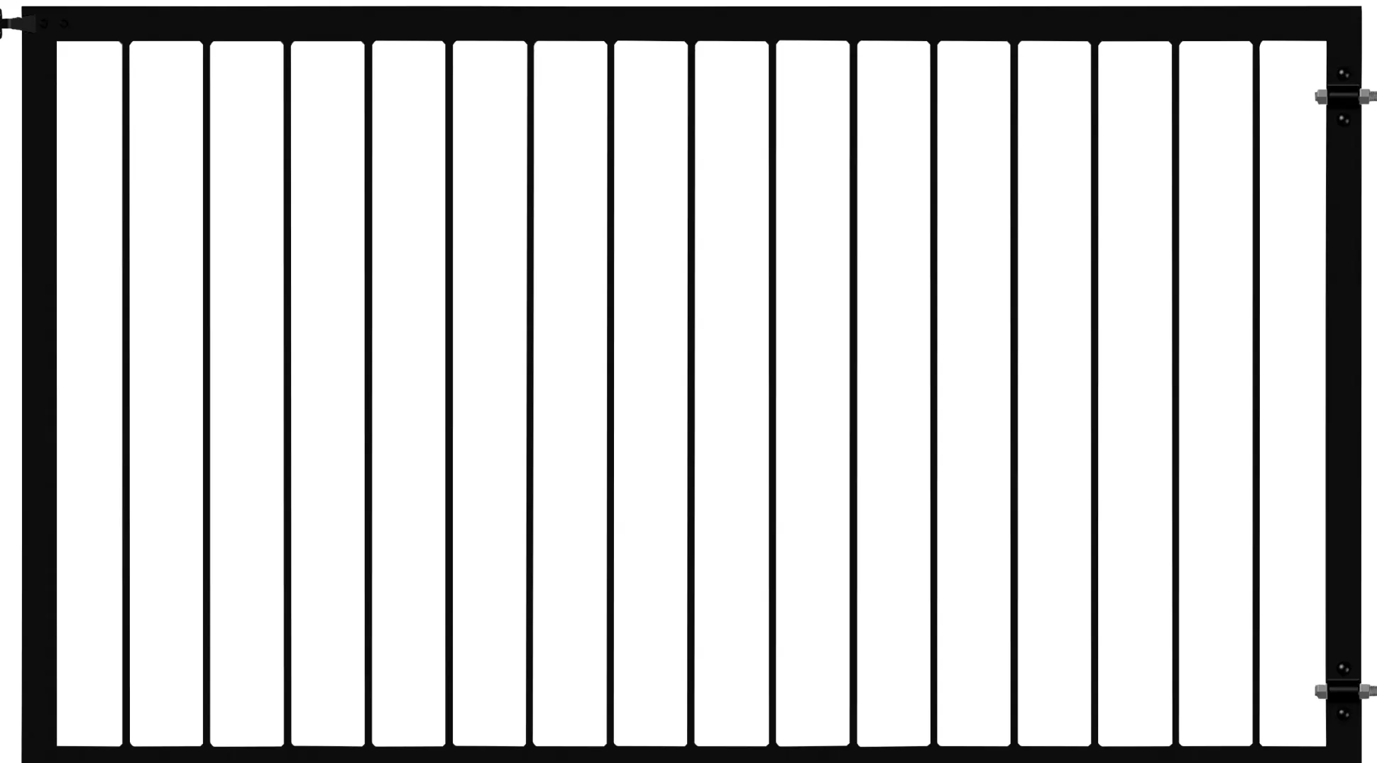 Plus Einzeltor Basic Stahl 150 × 85 cm schwarz