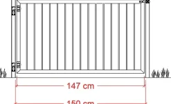 Plus Einzeltor Basic Stahl 150 × 85 cm schwarz