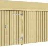 Plus Gartenhaus Multi 3 Module 645 x 455 cm natur mit Doppeltür und Wand