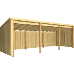 Plus Gartenhaus Nordic Multi 619 x 208 cm natur offen