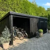 Plus Gartenhaus Nordic Multi 619 x 208 cm natur mit Doppeltür, Wand, offen