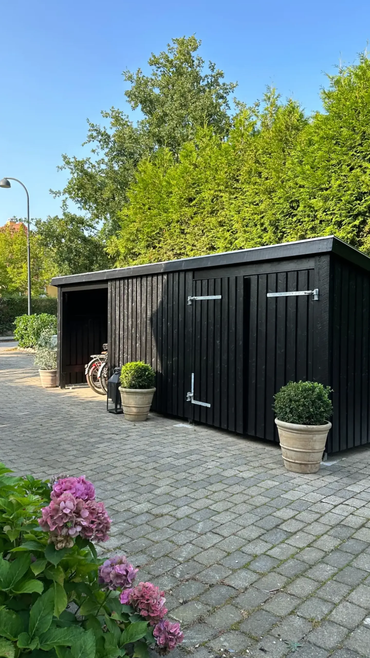 Plus Gartenhaus Nordic Multi 619 x 208 cm natur mit Doppeltür, Wand, offen