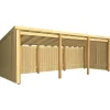 Plus Gartenhaus Nordic Multi 619 x 208 cm natur offen mit Dachpappe
