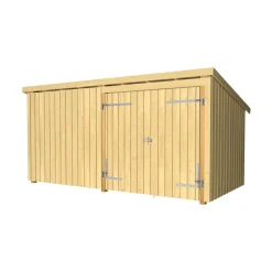Plus Gartenhaus Nordic Multi 416 x 208 cm natur mit Doppeltür