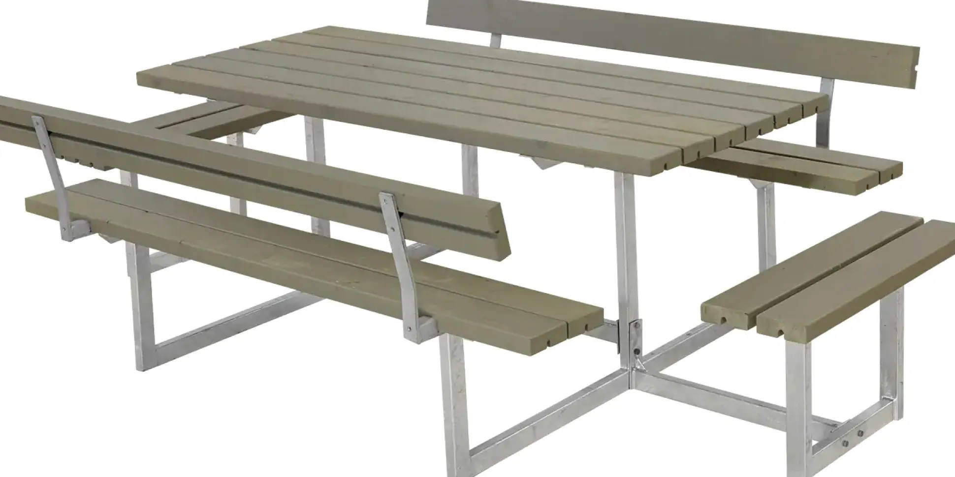 Plus Kombimöbel Basic 260 x 184 x 73 cm mit 2 Rückenlehnen, graubraun