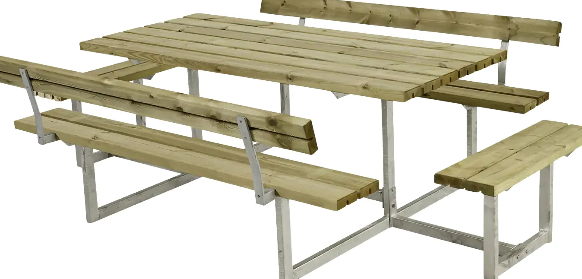 Plus Kombimöbel Basic 260 x 184 x 73 cm, 2 Rückenlehnen, Kiefer/Fichte