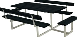 Plus Kombimöbel Basic 260 x 184 x 73 cm mit 2 Rückenlehnen, schwarz