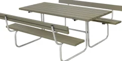 Plus Kombimöbel Classic 177 x 177 x 75 cm mit 2 Rückenlehne, graubraun
