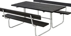 Plus Kombimöbel Classic 177 x 177 x 75 cm mit 2 Rückenlehnen, schwarz