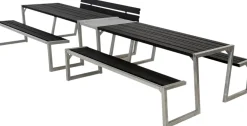 Plus Kombimöbel Zigma 392 x 194 x 73 cm mit 2 Rückenlehnen, schwarz