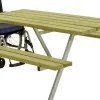 Plus Picknicktisch Alpha Stahl-Holz 177 x 185 x 73 cm natur