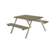Plus Picknicktisch Alpha Stahl-Holz 118 x 161 x 73 cm graubraun
