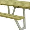 Plus Picknicktisch Wega Stahl-Holz 177 x 161 x 73 cm natur