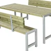 Plus Planken-Garnitur 3-teilig mit 2 Rückenlehnen, Kiefer / Fichte